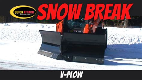 v plow skid steer|snow plow for quick attach.